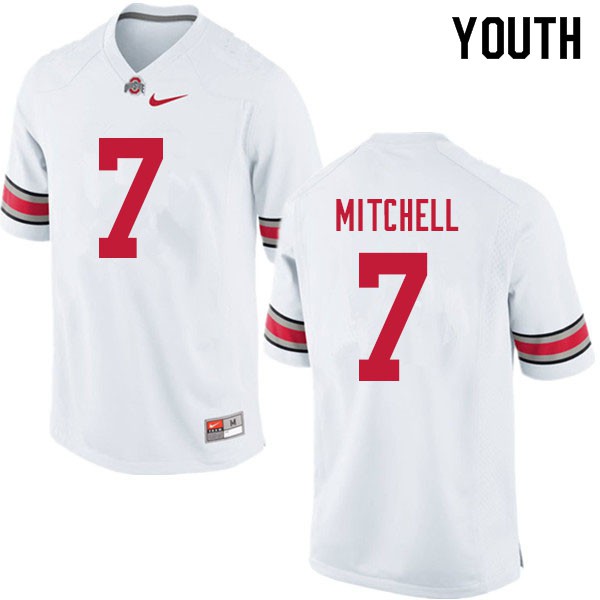 Ohio State Buckeyes #7 Teradja Mitchell Youth Stitch Jersey White